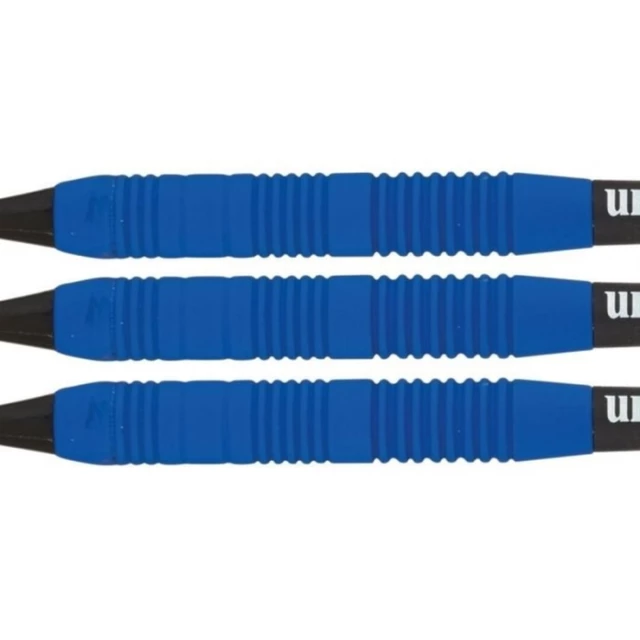 Lotki do darta Unicorn Core Plus Rubberised Brass Blue 3 sztuki