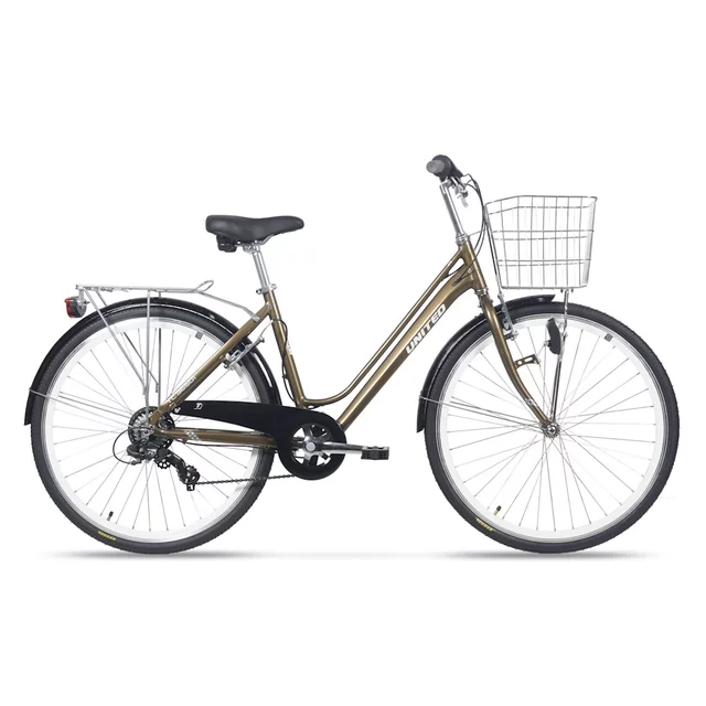 Městské kolo United City 26" - model 2026 - červená - hnědá
