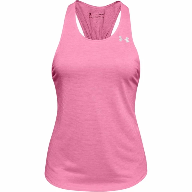 Women’s Running Tank Top Under Armour Streaker 2.0 Racer - Black - Lipstick