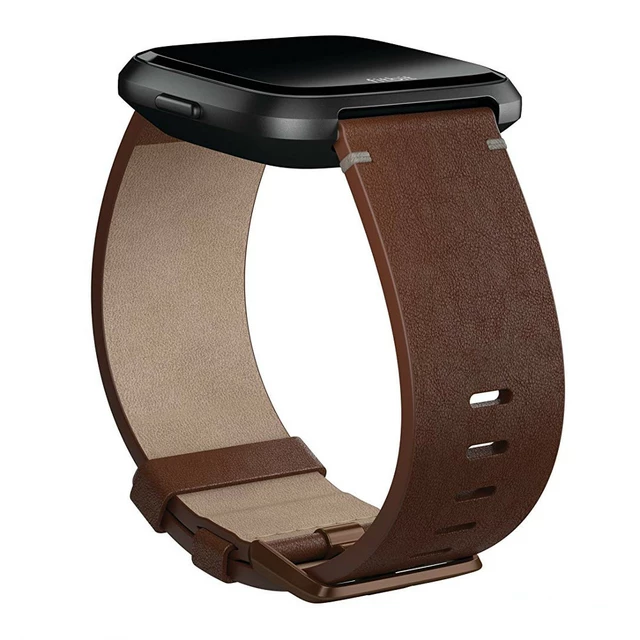 Náhradní řemínek Fitbit Versa Leather Cognac - L