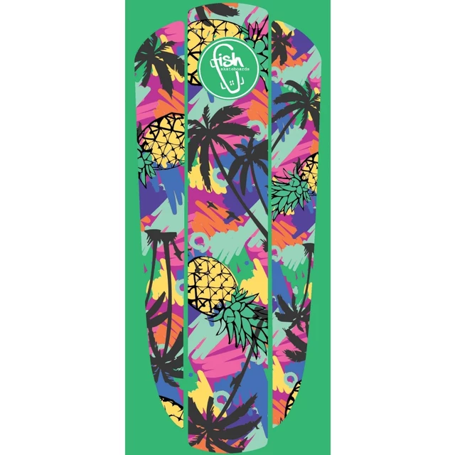 Penny Board Sticker Fish Classic 22” - Pineapple - Green Hawaii