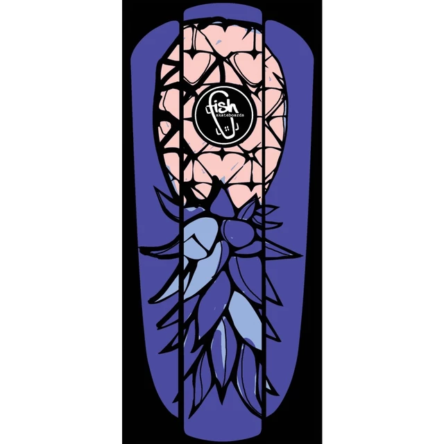 Penny Board Sticker Fish Classic 22” - Flowers - Purple Pineaple