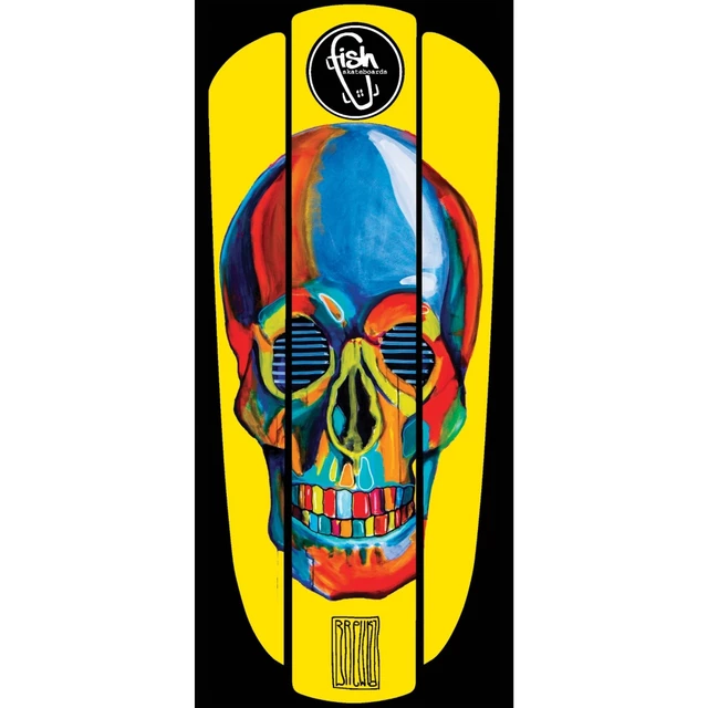 Matrica műanyag gördeszkára Fish Classic 22" - Kaktusz - Yellow Skull