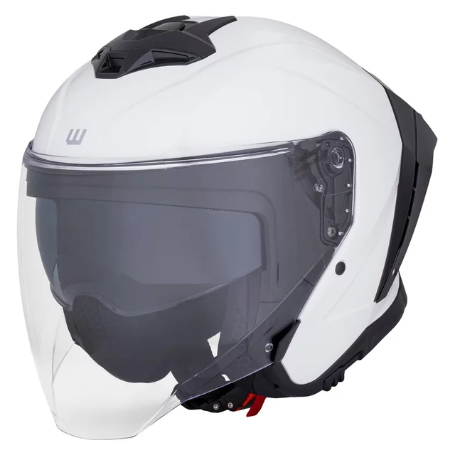Moto přilba W-TEC Voltik - černá matná - bílá lesk