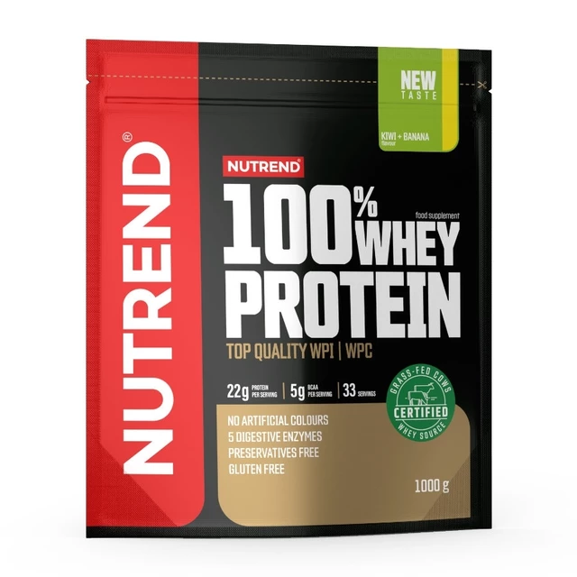 Powder Concentrate Nutrend 100% WHEY Protein 1,000 g - Kiwi-Banana