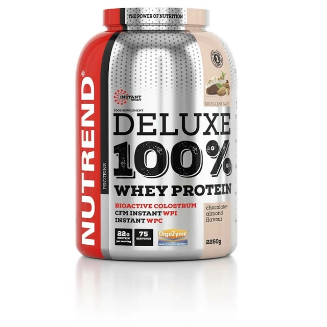 Powder Concentrate Nutrend Deluxe 100% WHEY 2,250g - Chocolate + hazelnut