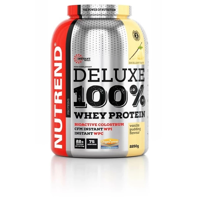 Práškový koncentrát Nutrend Deluxe 100% WHEY 2250g - citronový cheesecake