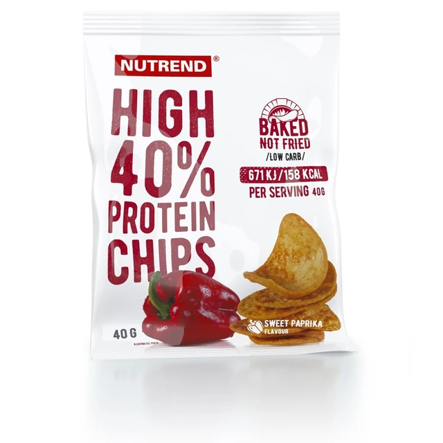 Proteinové chipsy Nutrend High Protein Chips 6x40g - sůl