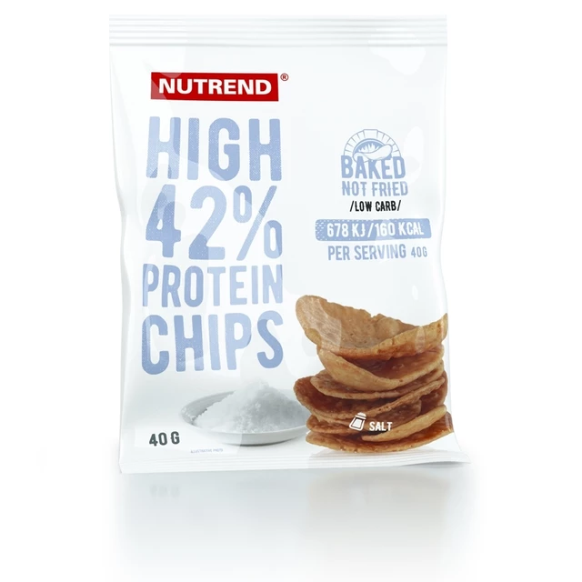 Proteinové chipsy Nutrend High Protein Chips 6x40g - sůl