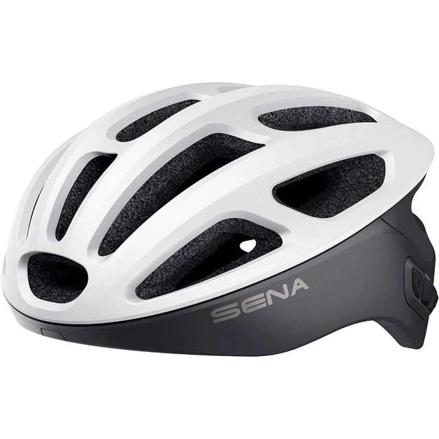 Cycling Helmet SENA R1 with Integrated Headset - Black - Matte White