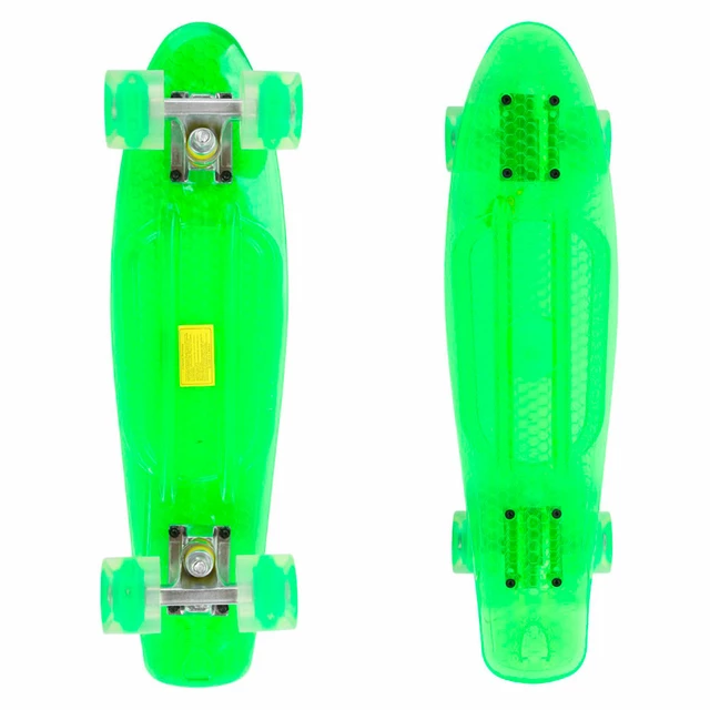 Pennyboard Maronad Retro Transparent W/ Light Up Wheels - Green - Green