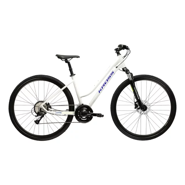 Dámské crossové kolo Kross Evado 4.0 28" Gen 007 - šedá / námořnická modrá / lesk