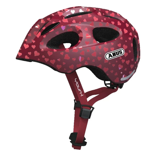 Children’s Cycling Helmet Abus Youn-I - Purple - Cherry Heart