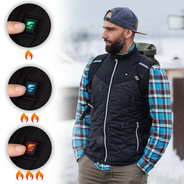 Fűthető mellény inSPORTline WARMhim 10 000 mAh powerbankkal