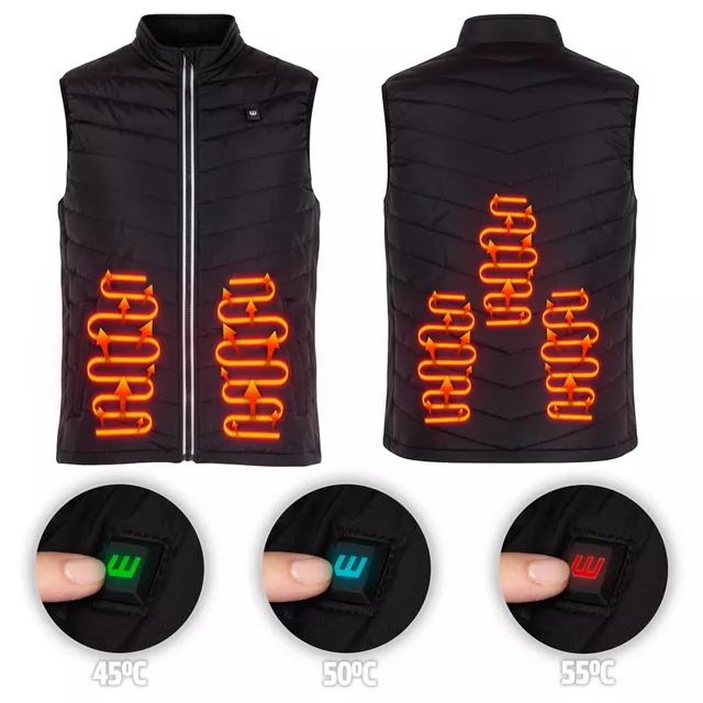 Pánská vyhřívaná vesta W-TEC HEATstem - černá