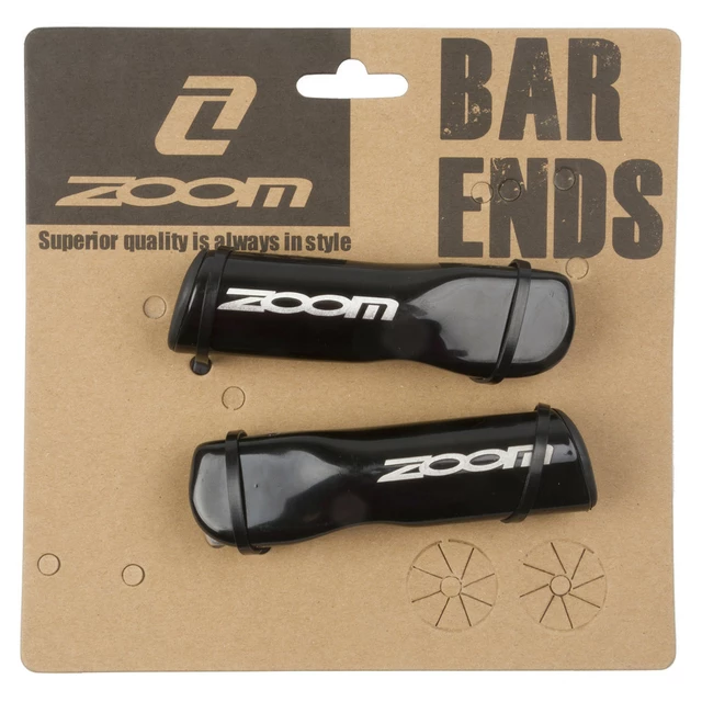 Bullhorn Handlebar Ends ZOOM Aero Short Black