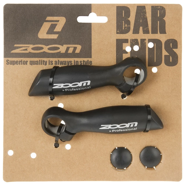 Bullhorn Handlebar Ends ZOOM Ergo Black