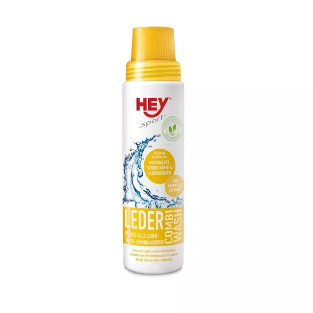 Prací prostředek na kombinaci kůže a textilu HEY Sport Leather Combi Wash 250 ml