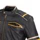 Men’s Leather Motorcycle Jacket W-TEC Traction - Black