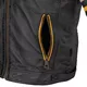 Men’s Leather Motorcycle Jacket W-TEC Traction - Black