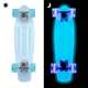 Glow-in-the-Dark Pennyboard WORKER Lumy 22ʺ - Blue with Colourful Wheels - Blue