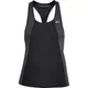 Women’s Tank Top Under Armour Threadborne Fashion - Tokyo Lemon Full Heather - Black/Black/Metallic Silver