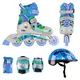 WORKER Torny LED – Kinder Inline-Skates Set 3in1 mit leuchtenden Rollen