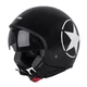 Helma na skútr W-TEC FS-710S Revolt Black - Černá s hvězdou - Černá s hvězdou