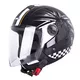 Otvorená prilba W-TEC FS-715B Union Black - 2.akosť - čierna s grafikou