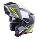 Flip-Up Motorcycle Helmet W-TEC V271 - Black-Yellow