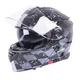 Flip-Up Motorcycle Helmet W-TEC V271 - Black-Grey