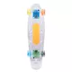 Svetleči penny board WORKER Ravery 22" z bluetooth zvočnikom - transparentní růžová/žlutá