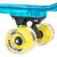 Svetleči penny board WORKER Ravery 22" z bluetooth zvočnikom - transparentní růžová/žlutá