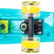 Svetleči penny board WORKER Ravery 22" z bluetooth zvočnikom - transparentní růžová/žlutá