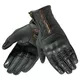 Leather Motorcycle Gloves Rebelhorn Opium II Retro Lady CE - Black - Black