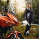 Women’s Leather Moto Gloves W-TEC Malvenda - Black-White
