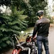 Skórzane rękawice motocyklowe W-TEC Reubal NF-4190 - Czarno-czerwony