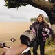 Moto čelada W-TEC V105 - črna-zelena