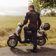 Men’s Leather Moto Boots W-TEC Tochern NF-6032 - Black