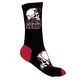 Ponožky BLACK HEART Cap Skull Socks - červeno-černá - červeno-černá