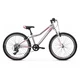 Juniorský dievčenský bicykel Kross LEA JR 2.0 24" - model 2021 - strieborná/ružová/biela