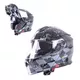 Flip-Up Motorcycle Helmet W-TEC V271 - Black-Grey