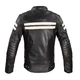 Men’s Leather Motorcycle Jacket W-TEC Stripe - Black with Beige Stripes