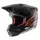 Motorcycle Helmet Alpinestars S-M5 Compass Matte Black/Orange Fluo 2022