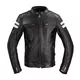 Herren Leder Motorradjacke W-TEC Stripe - schwarz mit beigen Streifen