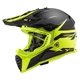 Motorcycle Helmet LS2 MX437 Fast Evo Roar - Matt Black H-V Yellow - Matt Black H-V Yellow