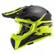 Motorcycle Helmet LS2 MX437 Fast Evo Roar - Matt Black H-V Yellow