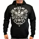 Hooded Sweatshirt BLACK HEART Piston Skull Hood - Black - Black