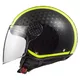 Motoros bukósisak LS2 OF558 Sphere Lux CRUSH BLACK HI VIS YELLOW