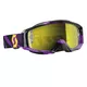 Moto brýle SCOTT Tyrant - zebra purple-yellow-yellow chrome